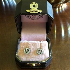 Juicy Couture peace sign earrings
